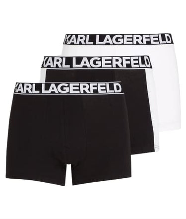 KARL LAGERFELD Herren Karl Lagerfeld Herren Voll Elastische Unterhosen (X3), Schwarz/Weiß, im Sale